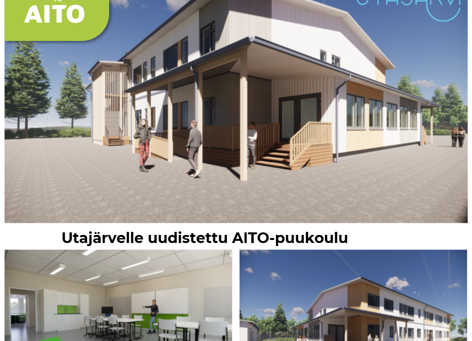 Utajärvelle yläkoulu- ja lukiolaisille toimitetaan uudistettu AITO-puukoulu